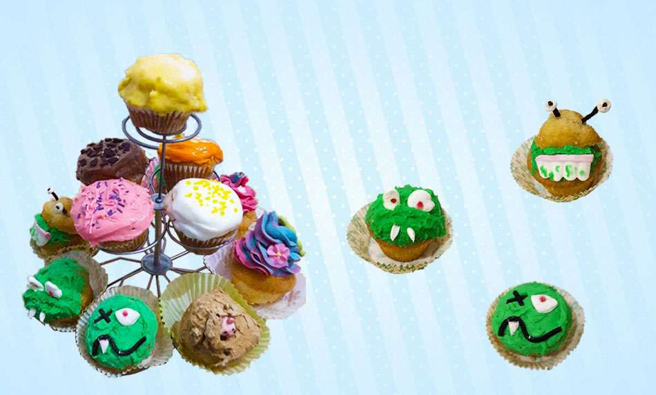 Expositor y cakes de Cupcakes Valencia