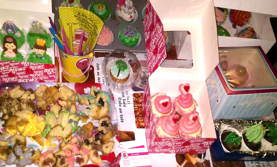 Exposición de cakes de Cupcakes Valencia