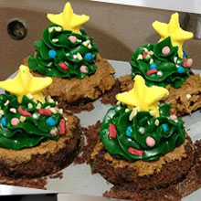 Árboles de navidad de Cupcakes Valencia