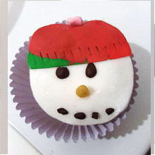 Muñeco de nieve de Cupcakes Valencia