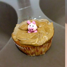 Cerdito en barro de Cupcakes Valencia