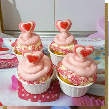 Corazones en nube de Cupcakes Valencia