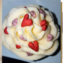 Preciosa con corazones de Cupcakes Valencia